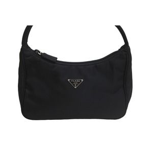 Prada Nylon Mini Shoulder Bag Handbag Black Hobo One